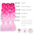 Ombre Braiding Hair (Pink/Light Pink)3pcs Jumbo Braiding Hair Extension For Box Braids Twist 24 Inch Hot Water Seal Real Soft