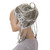 CAISHA Jumbo Scrunchie Braided Updo Wavy Messy Bun Hairpiece Gray Mix G10D