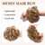 Benehair Messy Bun Hair Piece Scrunchy Updo Hair Pieces for Women Fluffy Wavy Hair Bun Scrunchies Donut Hairpiece Synthetic Chignons With Elastic Rub