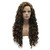 Lushy Long Curly Brown Blonde Mix Wig Heavy Density Heat Resistant Synthetic Lace Front Wig