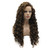 Lushy Long Curly Brown Blonde Mix Wig Heavy Density Heat Resistant Synthetic Lace Front Wig