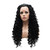 Lushy Stylish 26inch Long Kinky Curly Jet Black Wig Heavy Density Heat Resistant Synthetic Lace Front Wig