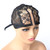 BTWTRY U Part Wig Cap for Making Wigs with Adjustable Strap Medium Size Black Dome Mesh Weaving Wig Cap for Women and Girls DIY Wigs (1 Pc, Black)