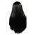 OMORFIEER Womens 70cm Long Straight Wig With Bangs Cosplay Wig Black