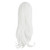 MapofBeauty 28" 70cm Long Curly Hair Ends Costume Cosplay Wig (White)