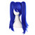 MapofBeauty 20 Inch/50 cm Double Tail Straight Hair Cosplay Wigs (Navy Blue)