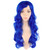 MapofBeauty 24 Inch/60cm Charming Synthetic Long Wavy Side Bangs Women Party Anime Cosplay Wig (Navy Blue)