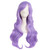 MapofBeauty 28 Inch/70cm Charming Women Side Bangs Long Curly Full Hair Synthetic Wig (Light Purple)