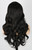 Topcosplay Black Wigs for Women Long Wavy Middle Part Full Wigs Halloween Cosplay Synthetic Wig