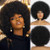 Xinran Short 70s Afro Wigs for Black Women, Large Synthetic Black Short Afro Wig 70's, 8 Inches 60s Afro Wig for Women Bouncy and Soft Natural Lookin