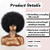 Xinran Short 70s Afro Wigs for Black Women, Large Synthetic Black Short Afro Wig 70's, 8 Inches 60s Afro Wig for Women Bouncy and Soft Natural Lookin