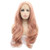 Melody Pink Lace Front Wigs - Long Natural Wave Middle Part Candy Pink Synthetic Lace Front Wigs For Women Half Hand Tied Heat Resistant Fiber Hair 2