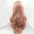 Melody Pink Lace Front Wigs - Long Natural Wave Middle Part Candy Pink Synthetic Lace Front Wigs For Women Half Hand Tied Heat Resistant Fiber Hair 2
