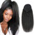 Kinky Straight Drawstring Ponytail for Black Women 20Inch Human Hair 10A Grade Unprocessed Natrual Color 1B Clip on Extensions Afro Full Curl 115g/se