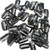 TIHOOD 100PCS Snap Clips for Hair Extensions Weaves U-shape Metallic Wig Clips With Silicon Rubber Small Size Black