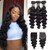 Peruvian Loose Deep Wave Bundles with Closure, (14"16''18"+12Closure)8A Peruvian Virgin Hair Loose Deep Hair Bundles with 4X4 Free Part Top French La