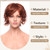 S-noilite Short Auburn Wispy Loose Curls Pixie Wig Heat Resistant Sysnthetic Hair Full Wig For Women Lady Natural Cosplay Party