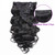 Feelgrace Wavy Clip ins Hair Extensions Human Hair, 18" Natural Black Body Wave Clip in Remy Human Hair Extensions for Women