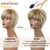 QUEENTAS Pixie Layered Short Blonde Wigs for White Women Black Women Synthetic Hair (Blonde Mixed Brown)