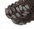 Deep Curly Deep Wave Brazilian Hair Darkest Brown 100% Remy Human Hair Clip in Hair Extensions 24 inches (60cm) 90g 7pcs/set, Color #2