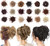 Tousled Updo Messy Bun Hair Piece Scrunchies Synthetic Wavy Extension Ponytail with Elastic Rubber Band Hairpiece Updo Extensions Scrunchies Wavy Hai