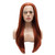 Lushy Hair Synthetic Lace Front Wig Straight Long 24inch Wine Red Wig Heat Friendly Heavy Density Realistic Wig