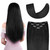 18" Clip in Hair Extensions Remy Human Hair for Women - Silky Straight Human Hair Clip in Extensions 60grams 4pieces Jet Black #1 Color