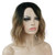 Lydell Short Wavy Bob Cuts Hairstyle for Women Light Brown Ombre Synthetic Hair Full Wigs