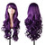 EmaxDesign Wigs 32 inch Wavy Curly Cosplay Wig With Wig Cap and Comb (Dark Purple)