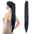 SWACC 28-Inch Long Straight Claw Clip Ponytail Extensions Synthetic Hair Extensions Ponytail Jaw Clip Hair Pieces for Women (1B-Off Black)