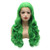 Meiyite Hair Wavy Long 26inch Green Heat Resistant Heavy Density Realistic Synthetic Lace Front Wigs