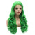 Meiyite Hair Wavy Long 26inch Green Heat Resistant Heavy Density Realistic Synthetic Lace Front Wigs