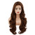 Meiyite Hair Wavy Long 26inch Auburn Brown Blonde Mix Half Hand Tied Heat Resistant Synthetic Lace Front Wigs