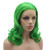 Lushy Stylish Medium Length Green Wig Heat Resistant Heavy Density Synthetic Lace Front Wig