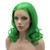Lushy Stylish Medium Length Green Wig Heat Resistant Heavy Density Synthetic Lace Front Wig