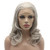 Lushy Medium Length 16inch Gray Wig Heat Resistant Heavy Density Realistic Synthetic Lace Front wig