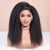 WIGNEE 18 Inches Kinky Straight Headband Wig for Women Yaki Straight Wigs with Black Headband Kinky Afro Wigs For Black Women (1B, 18 Inch)