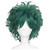 ColorGround All Green Short Curly Prestyled Natural Cosplay Wig for Men and Women (Dark Green)