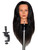 Zvena Beauty 24" Human Hair Cosmetology Mannequin Manikin Training Head with Clamp (24" DARK BROWN (KAYLEN+C))