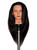 Zvena Beauty 24" Human Hair Cosmetology Mannequin Manikin Training Head with Clamp (24" DARK BROWN (KAYLEN+C))