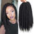Admutty Havana Twist Crochet Hair 6 Packs 12 inch Crochet Braids Senegalese Twist Crochet Braiding Hair (1B)