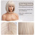 HAIRCUBE 12 Inch Blonde to White Bob Wigs with Bangs Ombre to Blonde Hair Synthetic Heat Resistant for Women