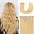 20" Clip in Hair Extensions Remy Human Hair for Women - Silky Straight Human Hair Clip in Extensions 75grams 4pieces Bleach Blonde #613 Color