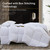 ABOUTABED Twin Comforter Duvet Insert White, All Season Down Alternative Comforter, Ultra Soft Quilted Bedding Comforter with 8 Corner Tabs, Machine