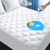 MEELUS Padded Queen Mattress Protector, Breathable Waterproof Mattress Pad Cover Fitted Deep Pocket 8"-21", Soft Noiseless Mattress Cover Washable Co