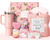 Birthday Gifts for Women Self Care Get Well Soon Gifts, Rose Relaxing Spa Gift Box Care Package Basket w/ Luxury Flannel Blanket 40 oz Tumbler, Valen