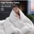 L LOVSOUL Goose Down Fiber Comforter King Size, High Fill Power Hotel Style Bedding Comforter, Fluffy Ultra Soft All Season White Duvet Insert with 8