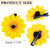 AUEAR, 12 Pack Sunflower Alligator Clips, 1.8 inch Flower Duckbill Hair Barrettes for Women Girls Beach Summer Party