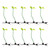 Framendino, 30 Pack Hair Clips Green Grass for DIY Decorations