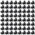 AUEAR, 72 Pack Mini Hair Clips Tiny Plastic Claw with Grip for Girls and Women Black Small